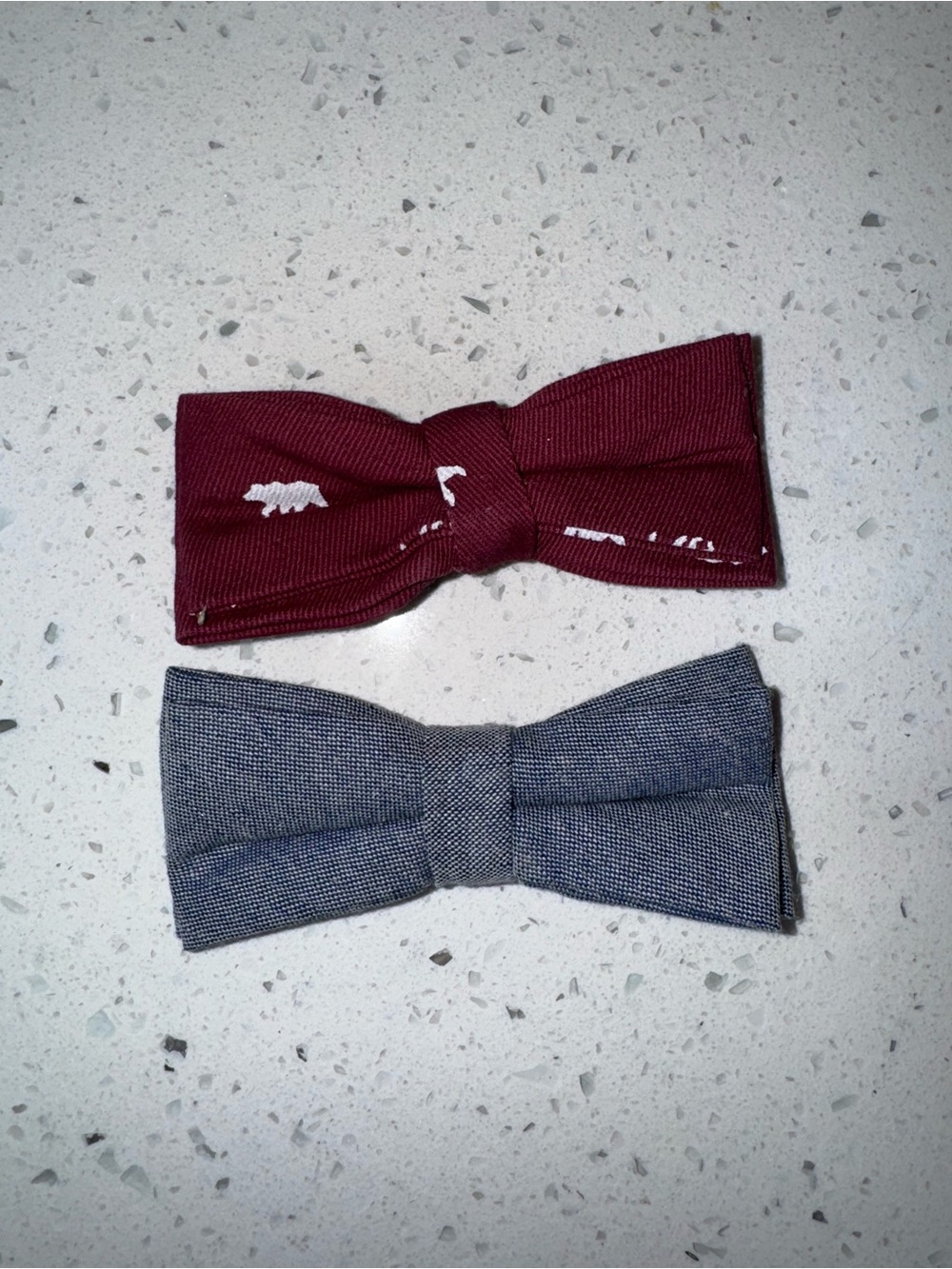 Boys Toddler Bow tie Set - Burgundy and Blue